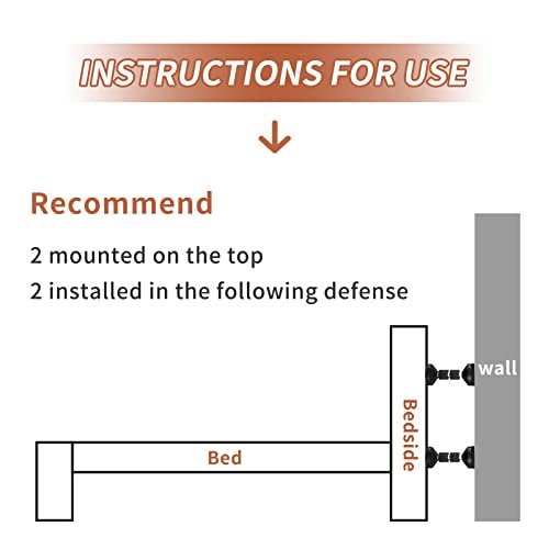 Adjustable Bed Frame Anti-Shake Tool - Headboard Stoppers (2pcs, 40-100mm)