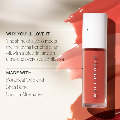 Well People Lush Lip Tinted Oil - Soft Peony, Hydrating Lip Color