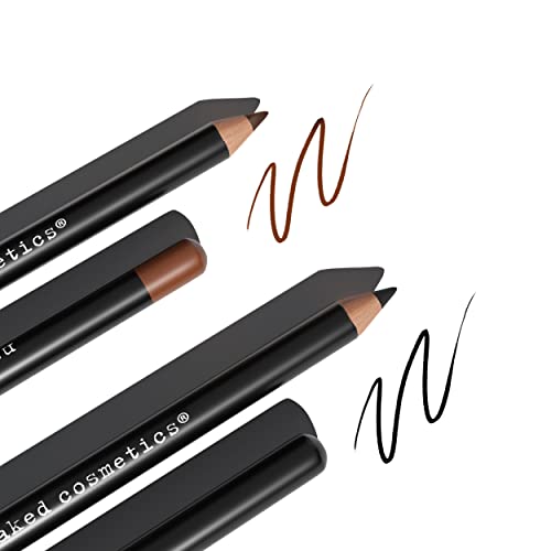 Naked Cosmetics Waterproof Eyeliner Pencil Set - Black & Brown Duo