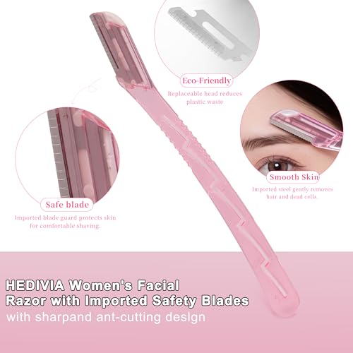 HEDVIA 9-Piece Eyebrow Razor Kit for Women - Precision Grooming