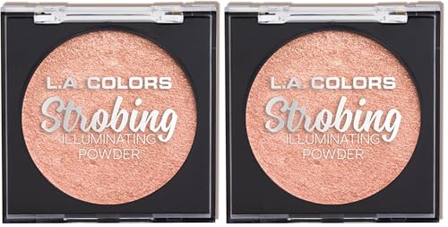 L.A. Colors Strobing Powder - Summer Sun Illuminating Highlighter (Pack of 2)