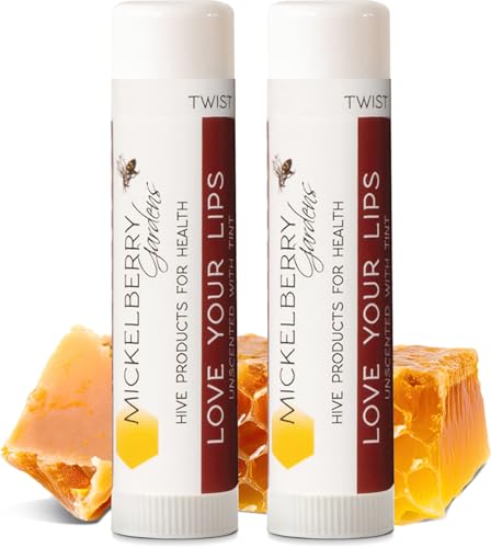 Mickelberry Gardens Organic Tinted Beeswax Lip Balm - 2 Pack
