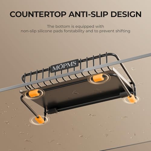 Self-Draining Carbon Steel Soap Dish for Bathroom & Kitchen