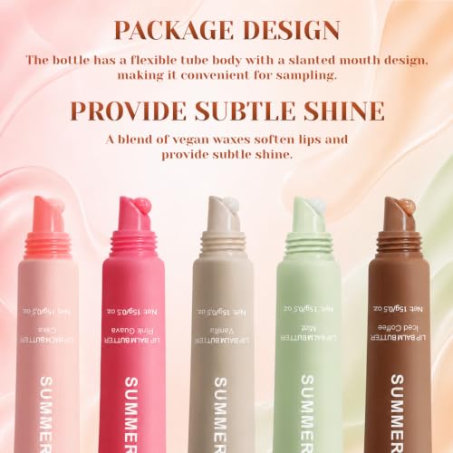 JHCURTN 4-Piece Tinted Lip Balm Set - Nourishing Moisturizing Lip Care