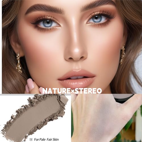 Okerker Cool Toned Contour Palette with Mirror - Taupe Grey Face Makeup