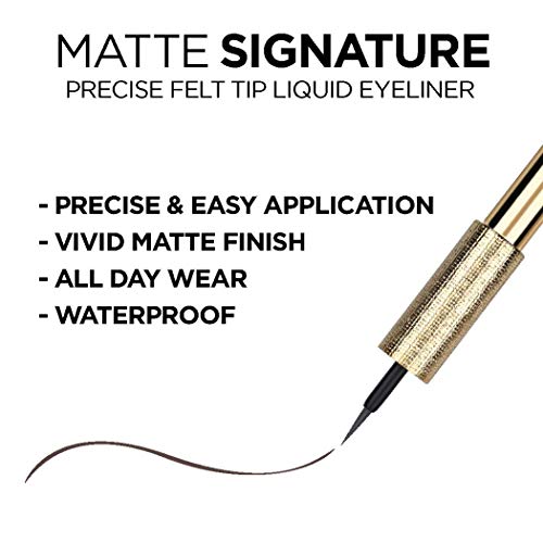 L'Oreal Paris Matte Signature Waterproof Liquid Eyeliner - Greige, 0.07 oz (Pack of 1)