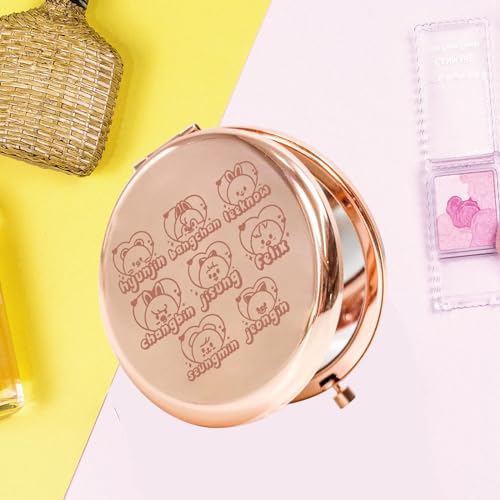 K-Pop Hyunjin Compact Pocket Mirror | KEYCHIN Stainless Steel Makeup Mirror