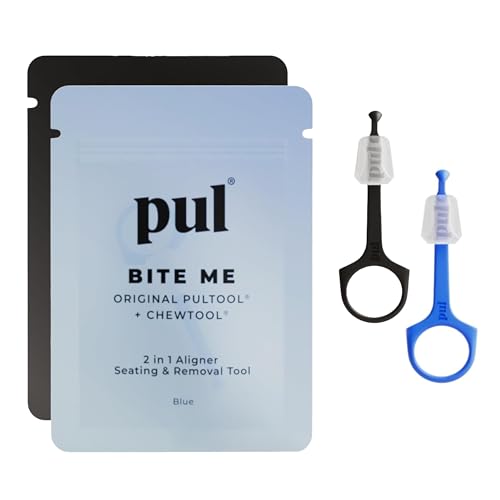 PUL Aligner Removal Tool and Chewies Set - Blue & Black (2-Pack)