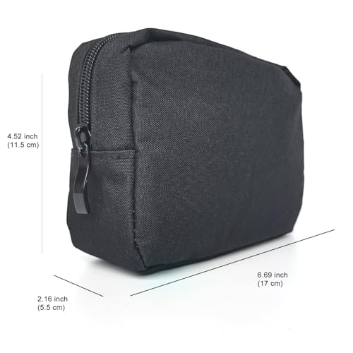 HSYAMY Small Travel Makeup Bag - 2 Pack Waterproof Nylon Pouch Organizer
