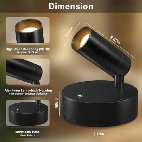 Rechargeable LED Spotlight with Remote Control for Indoor Use