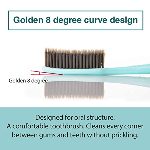 Samjung Wangta Charcoal Soft Manual Toothbrush 10-Pack for Sensitive Gums