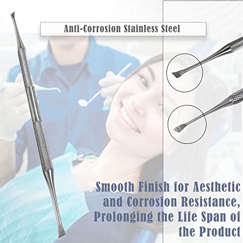 Stainless Steel Dental Tartar Scraper Tool - Double Ended Plaque Remover, 6.5 Inch