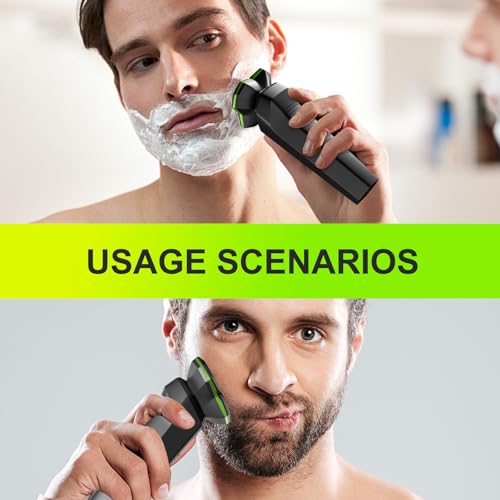MAXWISDOM Electric Razor for Men - Black, 3D Floating Head & Type-C Charging