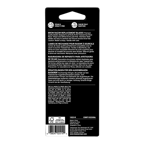 Tweezerman Eyebrow Razor Replacement Blades - 4 Count