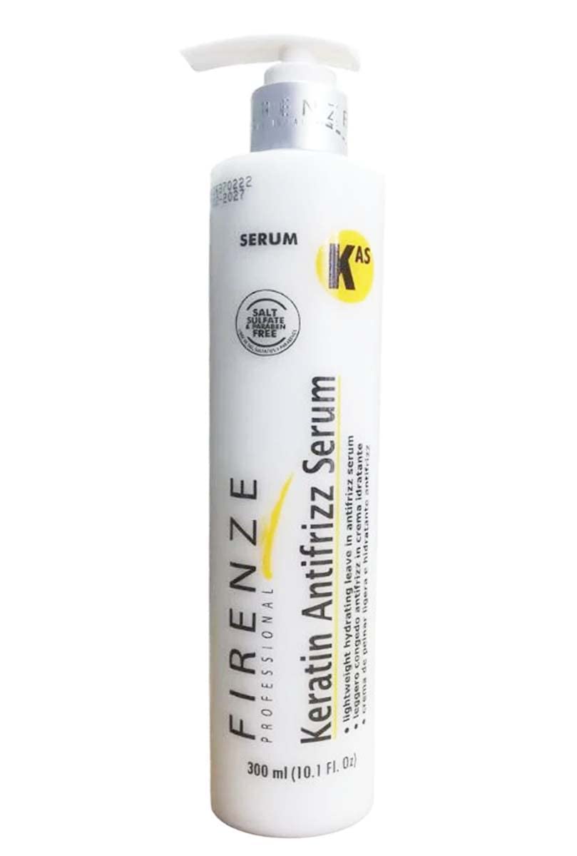 Firenze Professional Hair Care Bundle - Keratin Antifrizz Leave-in Serum and Keratin Mask Treatment Pack with Free Red Gift Bag, 3.37 Fl Oz (Pack of 3)