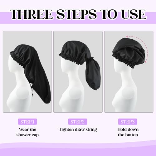 Extra Large Waterproof Shower Cap for Braids & Long Hair