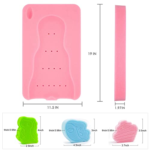 Hallo Soft Bath Sponge - Thick, Breathable & Quick-Drying (Pink)