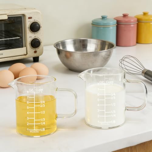 8oz High Borosilicate Glass Measuring Cup with Spout & Handle