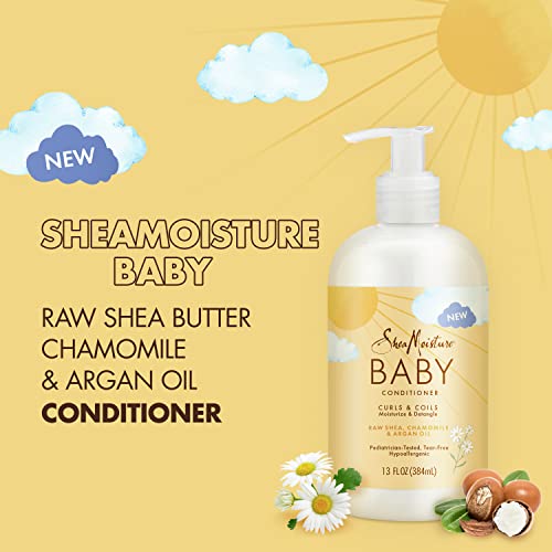 SheaMoisture Baby Conditioner Raw Shea Chamomile & Argan Oil 13oz - Hypoallergenic & Tear-Free