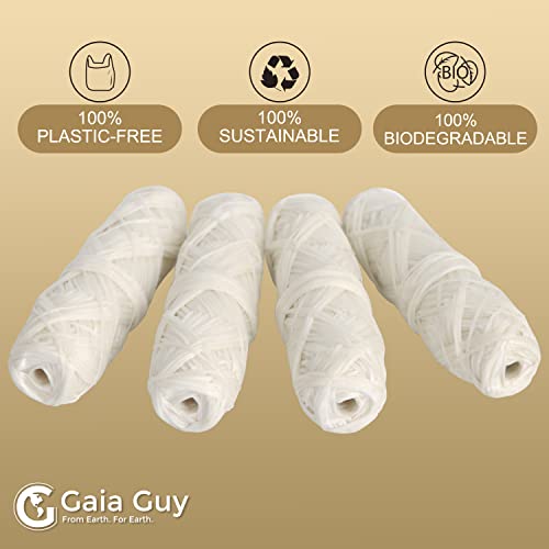Gaia Guy Biodegradable Silk Dental Floss Refill - Eco-Friendly, Unflavored, 4 x 33yds
