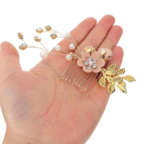 NUOBESTY Bridal Hair Clips - 4 Pcs Rhinestone Floral Combs for Weddings