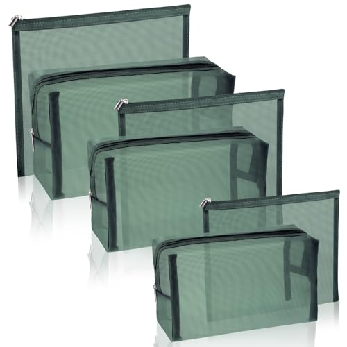 Boao 6-Piece Mesh Zipper Travel Organizer Pouch Set