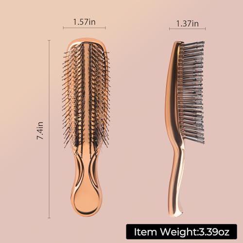 KSYN KO-KO Rose Gold Hair Brush for Women - Detangling & Scalp Massage
