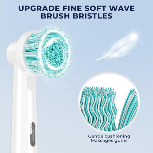 Valuabletry White 8-Pack Replacement Toothbrush Heads for Oral B Electric Toothbrushes, Sensitive Soft Bristles, Compatible with Pro, Genius, Vitality