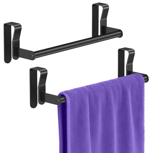 Over Cabinet Towel Holder - 2 Pack Stainless Steel Towel Bars for Kitchen