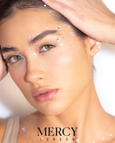 Self-Adhesive Face Gems - 4 Sheets of Reusable Clear Makeup Stickers
