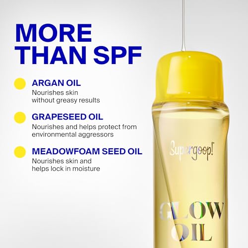 Supergoop! Glow Oil SPF 50 - 1 Fl Oz Hydrating Body Oil with Vitamin E