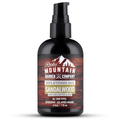 Sandalwood Aftershave Balm for Men - 4 oz by Rocky Mountain Barber
