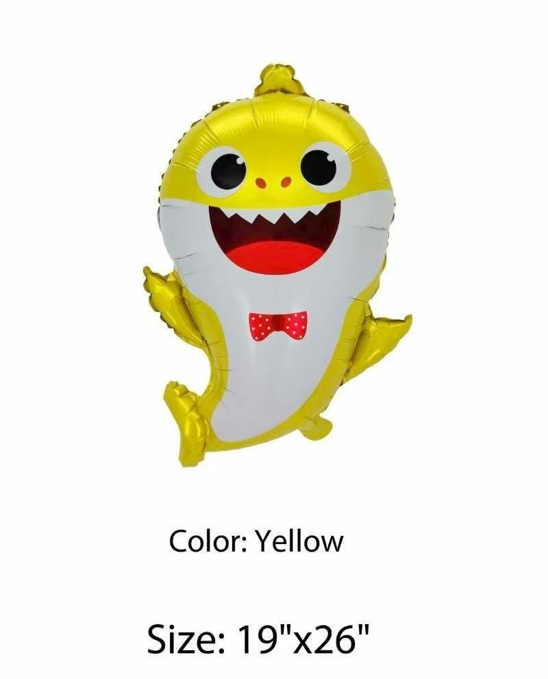 Shark Birthday Party Decorations Set - 12 Pcs Helium Balloons