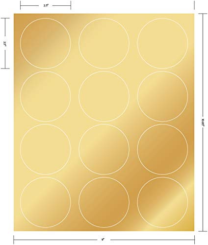 Metallic Gold Dot Vinyl Wall Decal Set - 144 Count, 2.5"