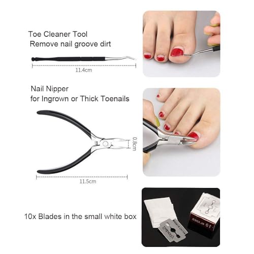 Callus Remover Foot Tool Kit with 10 Blades & Pedicure Tools - Safe & Effective