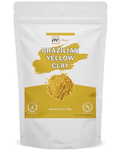 Natural Brazilian Yellow Clay Powder for Sensitive Skin - 100g