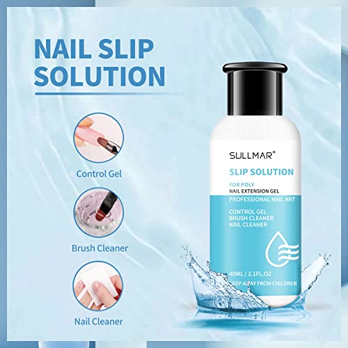 SULLMAR Poly Nail Gel Slip Solution – 1.35 FL OZ, 4-in-1 Formula