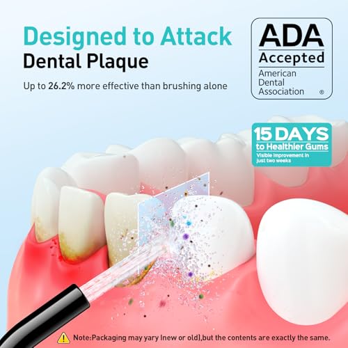 COSLUS Water Dental Flosser Teeth Pick C20: ADA Accepted, Portable Cordless Oral Irrigator 300ML Rechargeable Travel Irrigation Cleaner IPX7 Waterproof Electric Flossing Machine for Teeth, Black