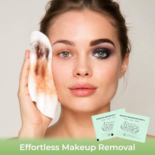 Avocado Makeup Remover Wipes 50 Count - Gentle Facial Cleansing Towelettes for All Skin Types