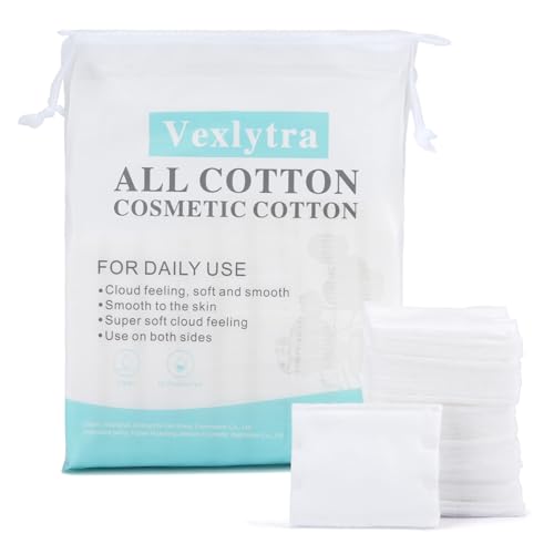 Hypoallergenic Cotton Pads for Face, 200PCS - Ultra-Soft & Lint-Free