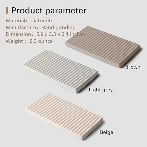 NICITY Beige Diatomite Razor & Soap Holder - Water Absorption Fast Dry Bathroom Accessory