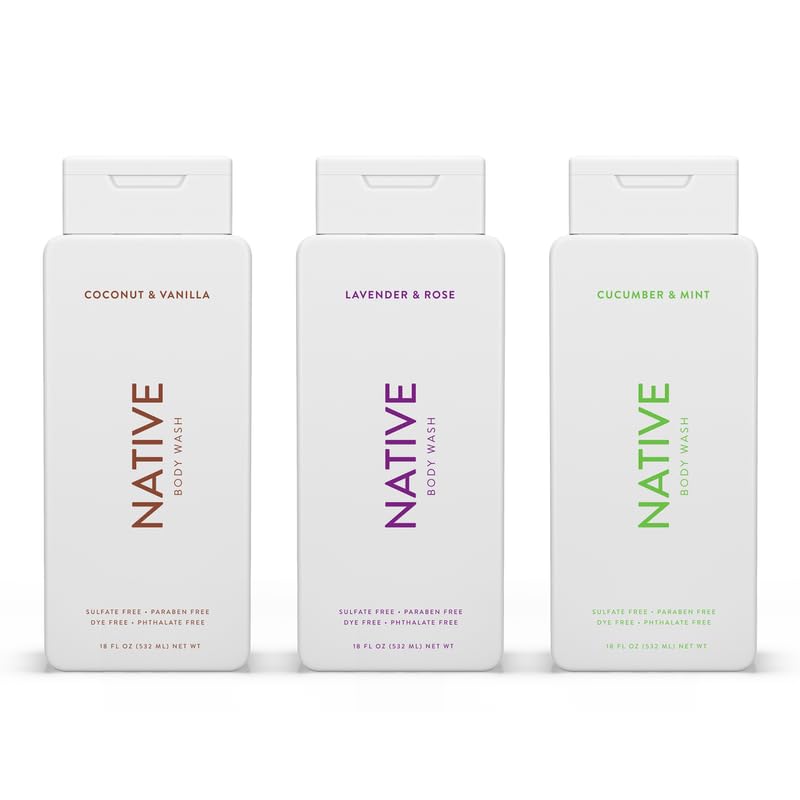 Native Body Wash - Naturally Derived Autumn Air & Amber Scent | Sulfate & Paraben Free, 18 oz (2-Pack)