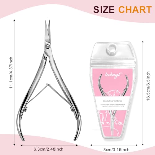 Lukayi Professional Stainless Steel Cuticle Nipper - Precision Trimmer