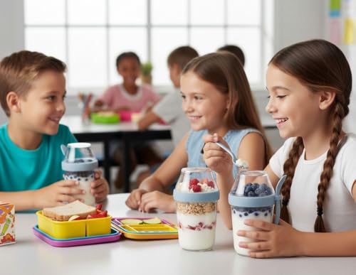 Felli Travel Yogurt Parfait Snack Cup with Lid, 12 oz
