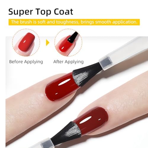 JODSONE No Wipe Top Coat Gel Polish - 18ml High Gloss Finish