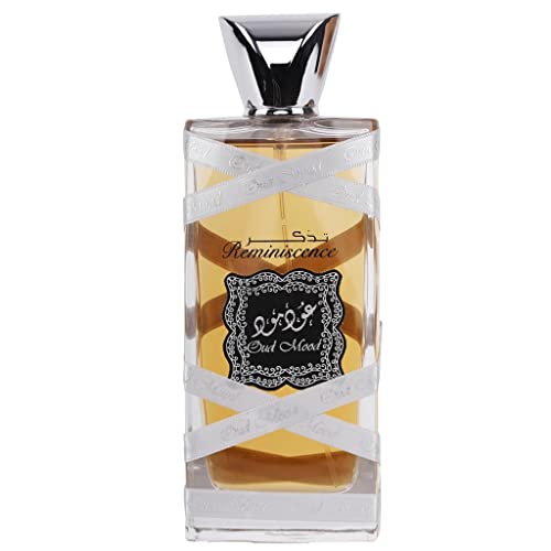 Lattafa Oud Mood Reminiscence Eau de Parfum Spray 3.4 Fl Oz - Amber Wood