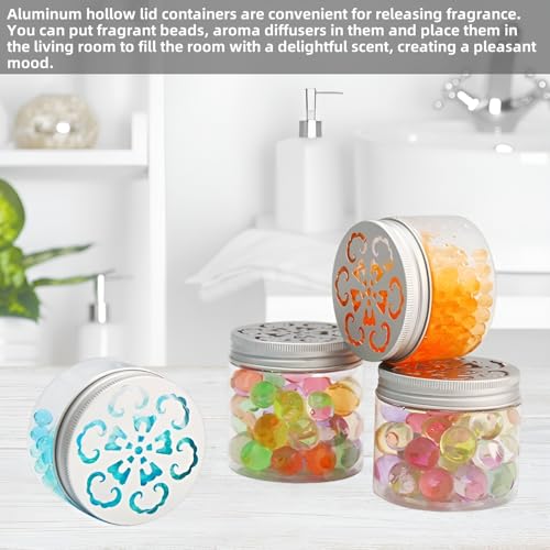 6 PCS Clear Storage Containers with Hollow Lids - 5 oz Aroma Bead Jars