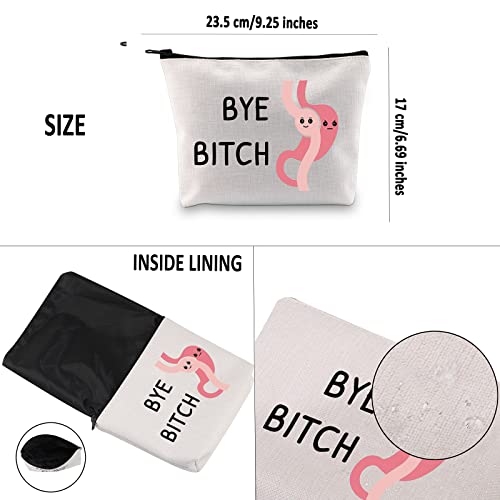 Bye B*tch Canvas Makeup Bag - Funny Bariatric Surgery Recovery Gift Pouch