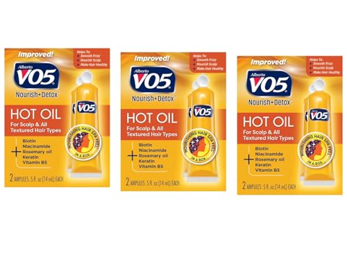 VO5 Hot Oil Intensive Hair Treatment with Vitamins - 0.5oz Tubes, Pack of 3 (Variation: 1 Fl Oz, Pack of 3)