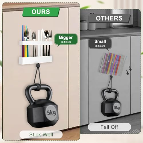 Large Acrylic Straw Holder for Cabinet Door - 9.4" Organizer
